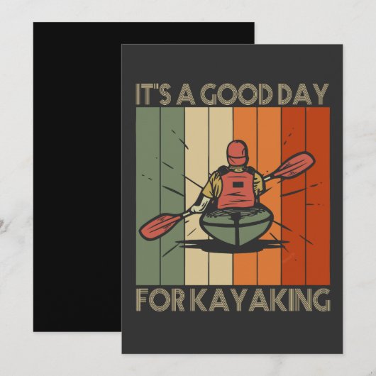 Het is een goede dag voor kajakken Grappig Buitenm Kaart (Voorkant / Achterkant)