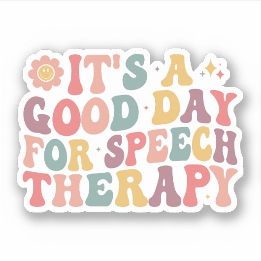 Het is een goede dag voor spraaktherapie SLP gesch Sticker (Voorkant)