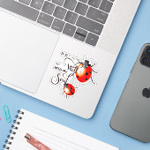 Het is een goede ladybugs-sticker sticker (Laptop met iPhone)