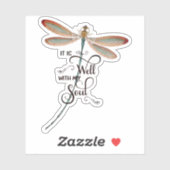 Het is een goede libellen sticker (Vel)