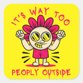 HET IS EEN GOEDE MANIER OM BUITENLANDSE grappige V Vierkante Sticker