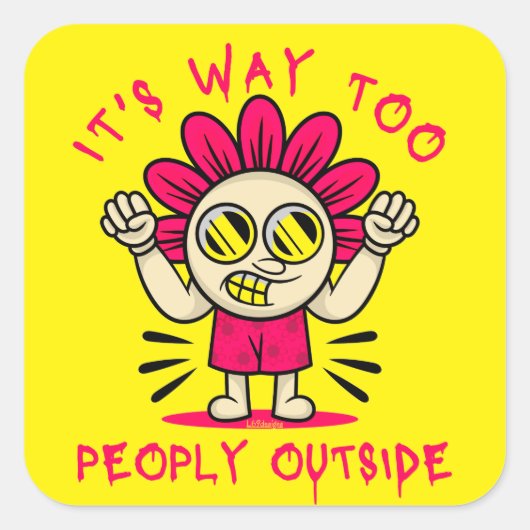 HET IS EEN GOEDE MANIER OM BUITENLANDSE grappige V Vierkante Sticker (Voorkant)