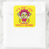 HET IS EEN GOEDE MANIER OM BUITENLANDSE grappige V Vierkante Sticker (Tas)