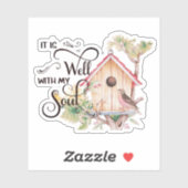 Het is een goede vogelhuis sticker (Vel)