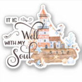 Het is een goede vuurtoren sticker (Voorkant)