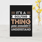 Het is een golfdinge Funny golf cadeau Kaart (Gele Bloem)