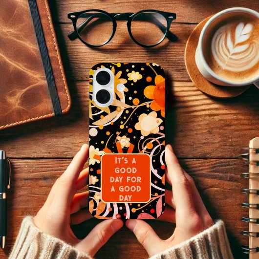 Het is een Good Day Floral Inspirivity Custom Quot Case-Mate iPhone Case