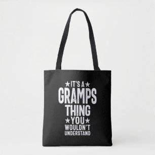 Het is een Gramps-ding Grootvader Gift Tote Bag