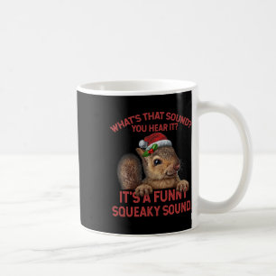 Het is een grappig piepend geluid Kerst Squirrel  Koffiemok