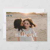 Het is een grappige outtake feestdagenkaart (Voorkant)