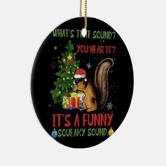 Het is een grappige Squeaky Sound Squirrel Keramisch Ornament (Rechts)