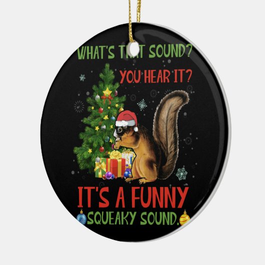 Het is een grappige Squeaky Sound Squirrel Keramisch Ornament (Links)