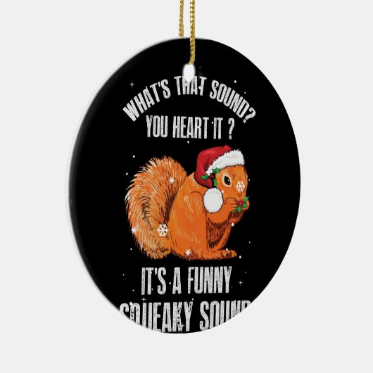 Het is een grappige Squeaky Sound Squirrel Keramisch Ornament (Rechts)