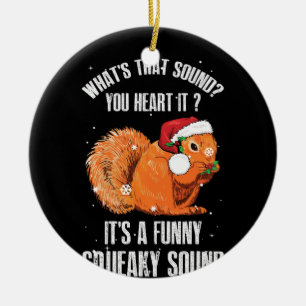 Het is een grappige Squeaky Sound Squirrel Keramisch Ornament
