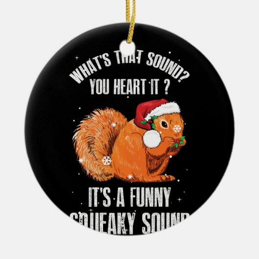 Het is een grappige Squeaky Sound Squirrel Keramisch Ornament (Voorkant)