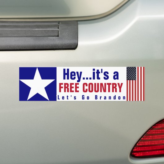 Het is een gratis Bumpersticker uit een land. (Op auto)