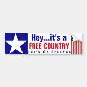 Het is een gratis Bumpersticker uit een land. (Voorkant)