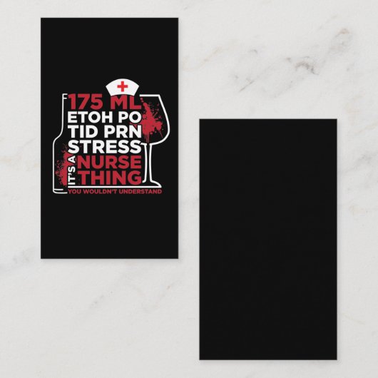 Het is een gratis geregistreerd verpleegleven visitekaartje (Voorkant / Achterkant)