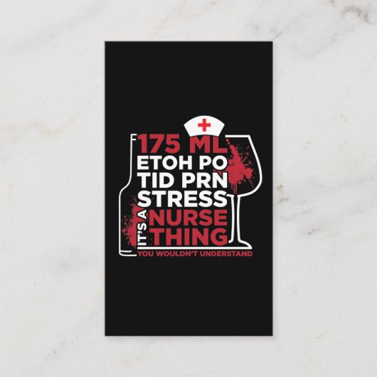 Het is een gratis geregistreerd verpleegleven visitekaartje (Voorkant)