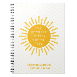 Het is een Great Day Sun Gratitude Journal Notitieboek