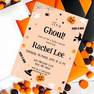 Het is een griezelige Halloween baby shower uitnod Kaart