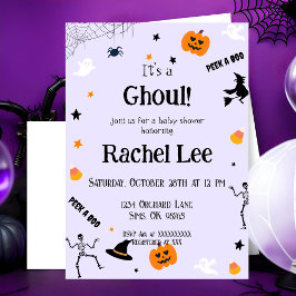 Het is een Griezels Halloween Baby Meisje Shower U Kaart