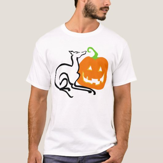 Het is een grijs Shirt van pompoen (Voorkant)