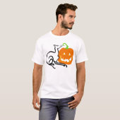 Het is een grijs Shirt van pompoen (Voorkant volledig)