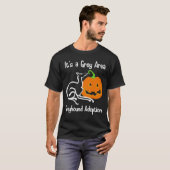 Het is een grijs Shirt van pompoen (Voorkant volledig)