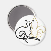 Het is een grijze Logo - 2 Magneet (Voorkant / Achterkant)