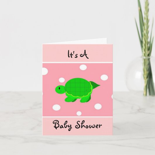 Het is een groen schildpad Baby shower (Voorkant)