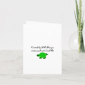 Het is een groen schildpad Baby shower (Achterkant)