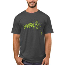 Het is een groene T-shirt met een game-wisselaar