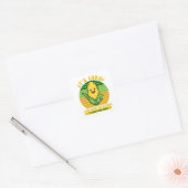 Het is een grote lul met knobbels die het ijs heef vierkante sticker (Envelop)