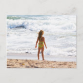 Het is een grote wereld, een klein meisje in het s briefkaart (Voorkant)