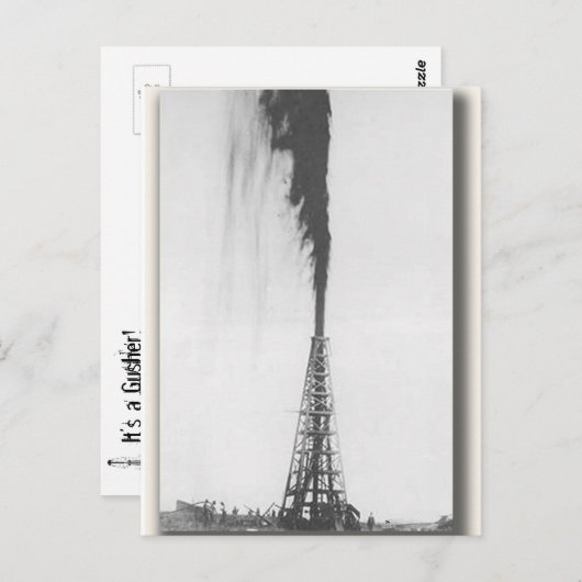 Het is een Gusher Briefkaart (Voorkant / Achterkant)