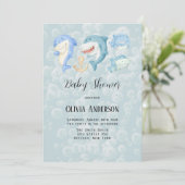 Het is een haai met Baby shower van Bubbles Kaart (Staand voorkant)