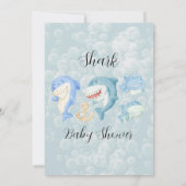 Het is een haai met Baby shower van Bubbles Kaart (Achterkant)