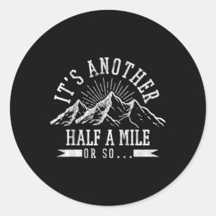 Het is een half miljoen of zo grappige wandelaar. ronde sticker