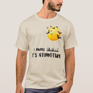 Het is een Halloween Black Font T-shirt