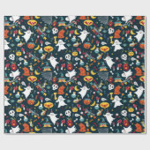 Het is een Halloween verjaardagsfeestje Voeg kinde Cadeaupapier (Vlak)