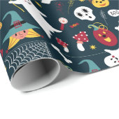 Het is een Halloween verjaardagsfeestje Voeg kinde Cadeaupapier (Rol Hoek)