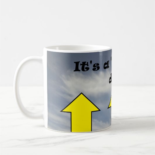 Het is een halve volle dag, koffie-mok koffiemok (Links)