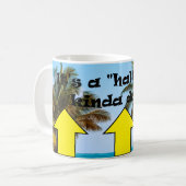 Het is een halve volle dag koffie-mok koffiemok (Voorkant links)