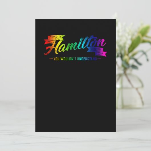 Het is een Hamilton Dding dat je niet zou begrijpe Kaart (Staand voorkant)