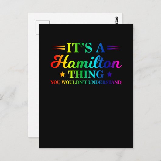 Het is een Hamilton-ding, dat snap je niet Briefkaart (Voorkant / Achterkant)