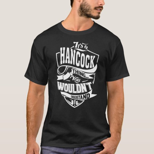 Het is een Hancock ding T-shirt (Voorkant)
