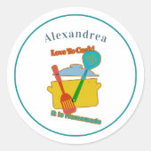 Het is een handgemaakt Gezegde Ronde Sticker (Voorkant)