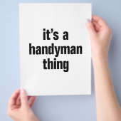 het is een handymanzaak flyer (Hand)