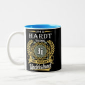 Het is een harde zaak die je niet zou kunnen begri tweekleurige koffiemok (Links)